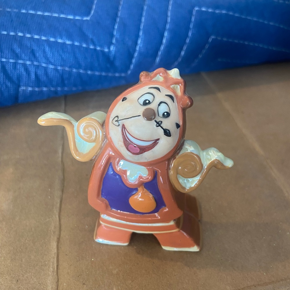 1990’s Disney Ceramic Cogsworth figurine from Beauty & the Beast